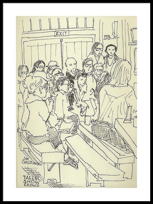 600x798 peace camp talent show crowd framed print - Talent Show Drawing