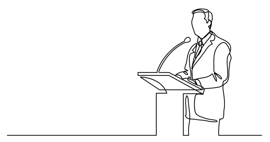 910x480 Self Drawing Animation Of Continuous Stock Footage Video - Talking Drawing