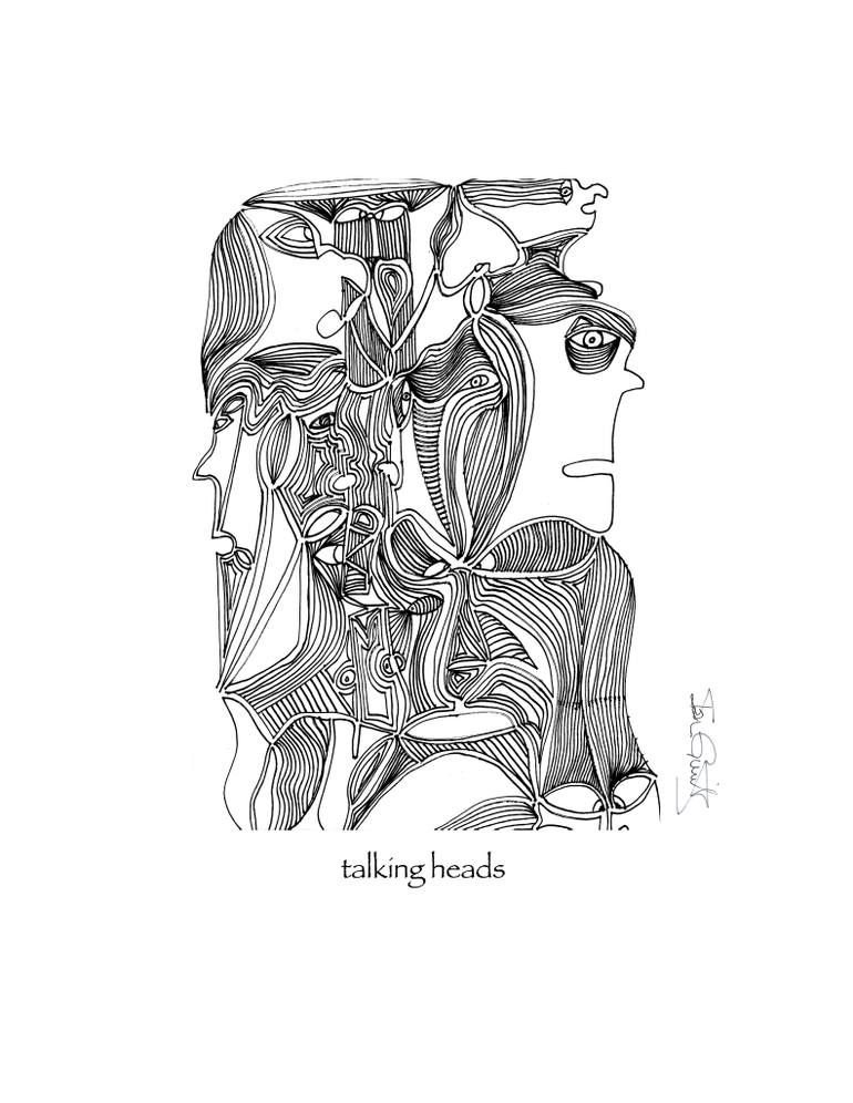 770x996 Talking Heads Drawing - Talking Drawing