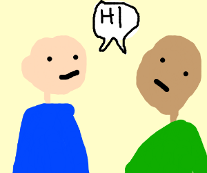 300x250 Two Guys Talking Drawing - Talking Drawing