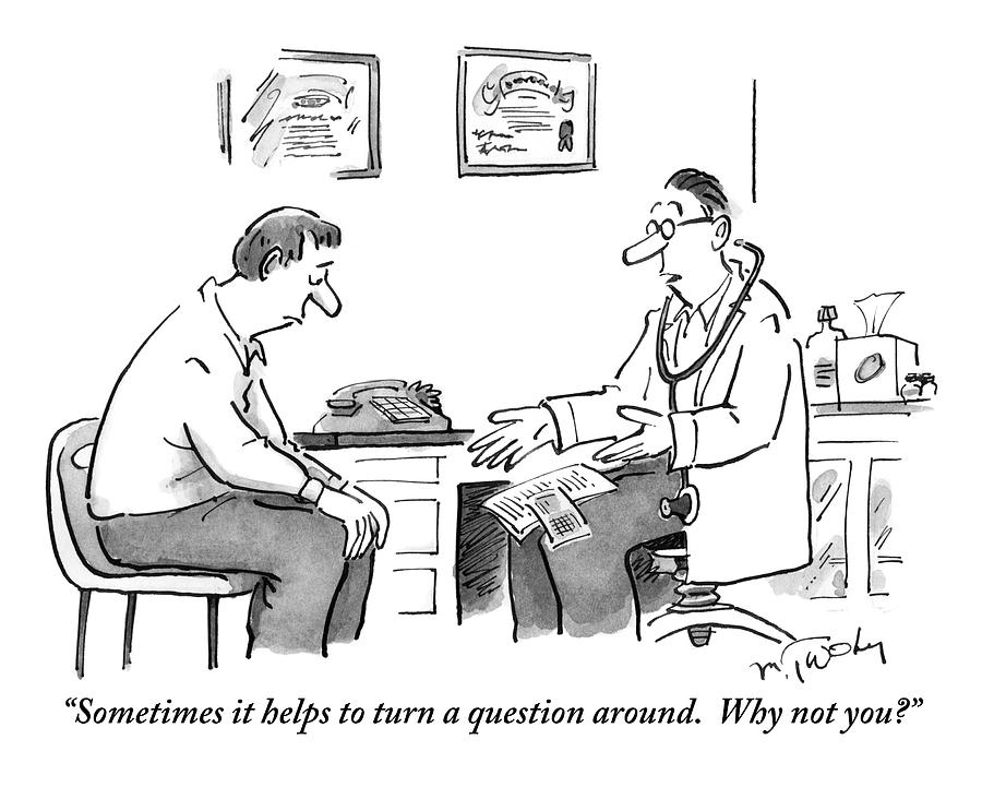 900x732 a man sits in a doctor's office talking drawing - Talking Drawing