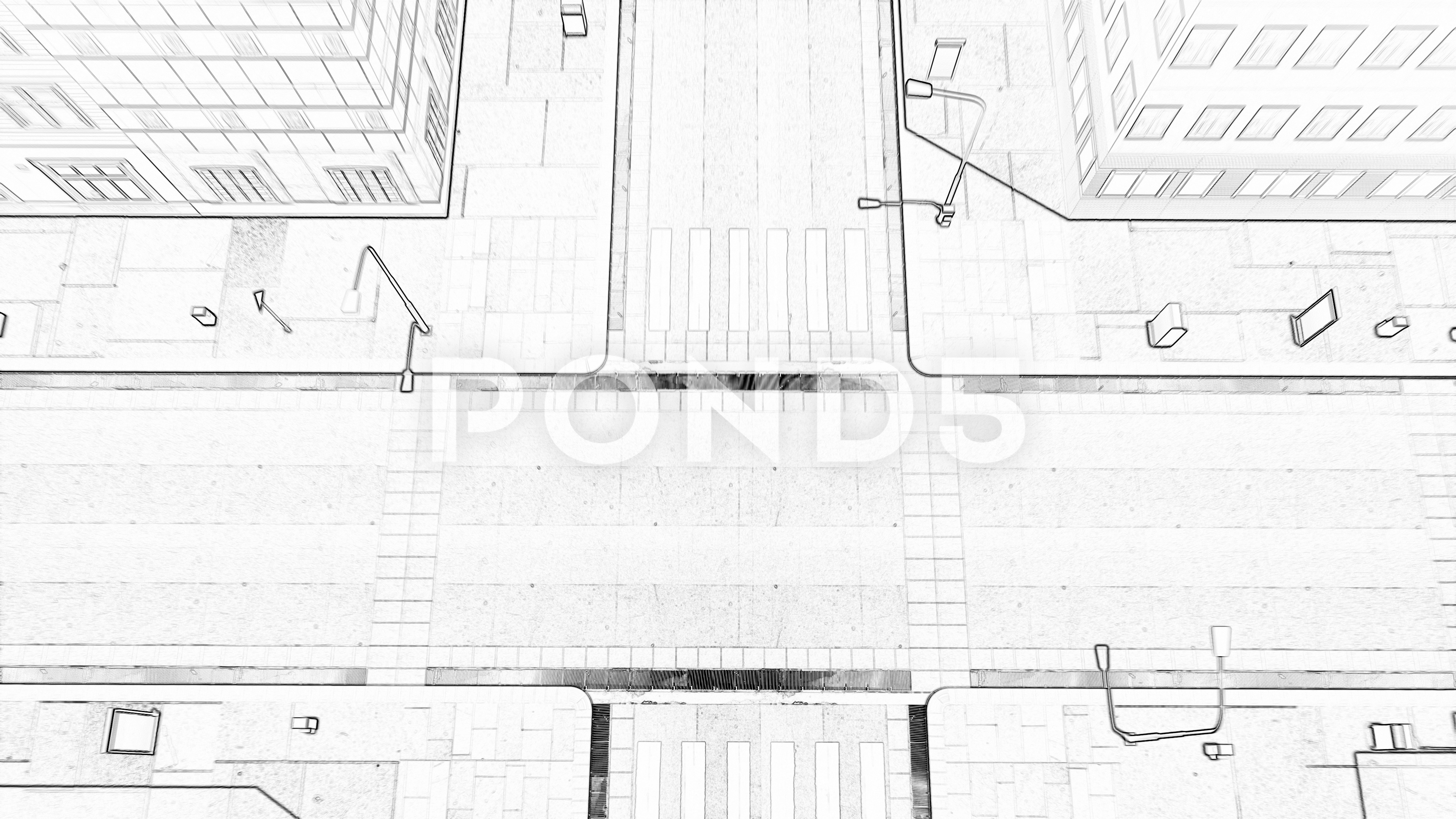 3840x2160 Drawing A City With Tall Buildings Hi Res Video - Tall Building Drawing