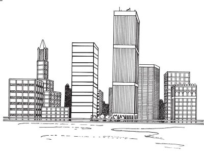 400x298 How To Draw A Cityscape Howstuffworks - Tall Building Drawing