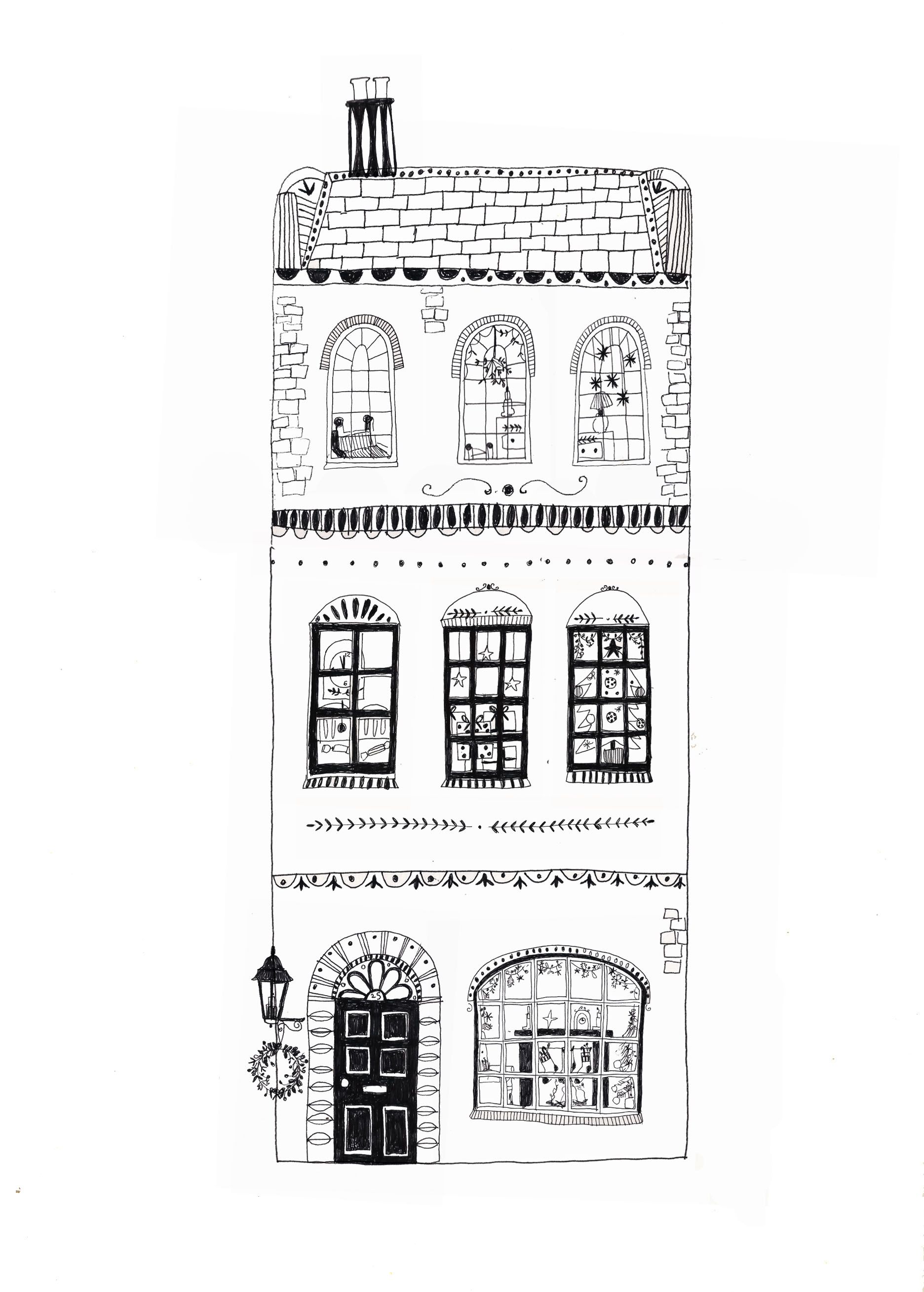 1872x2616 Tall House - Tall Building Drawing