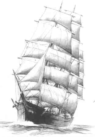 312x450 imagine being on the open seas with the wind in your sails! tall - Tall Ship Drawing