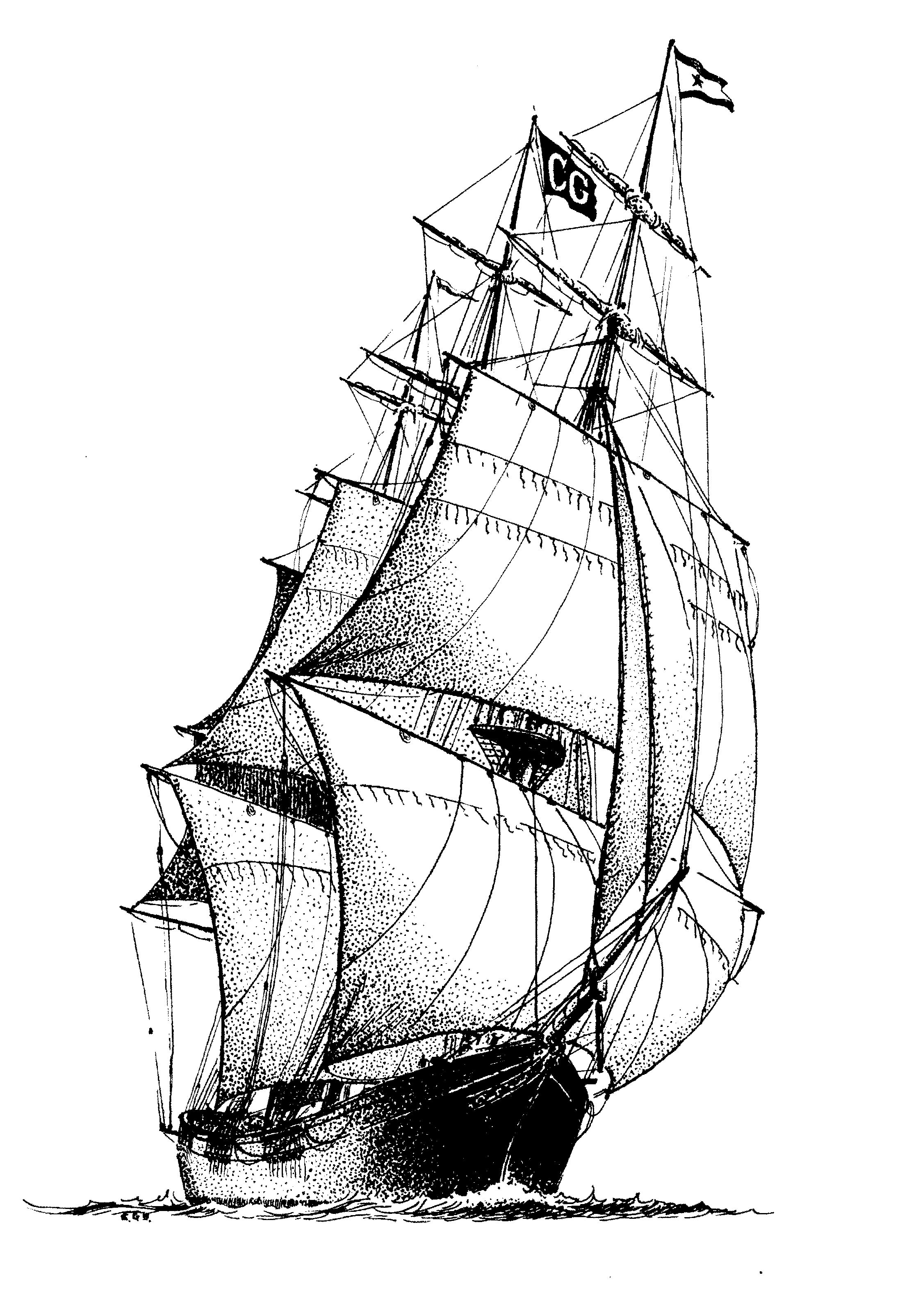 2217x3209 Navio Para Cuarto Sailing Ships Ship Drawing, Boat Drawing - Tall Ship Drawing