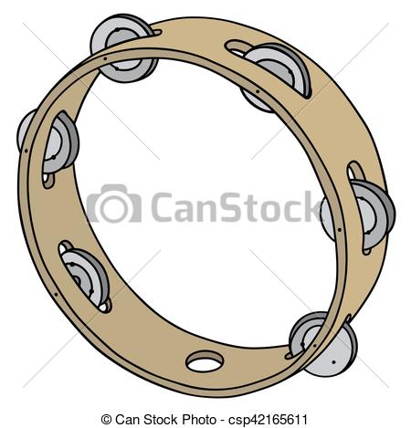 450x469 Simply Wooden Tambourine Hand Drawing Of A Simply Wooden Tambourine - Tambourine Drawing