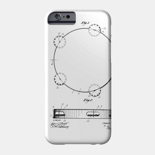 630x630 Tambourine Drum Vintage Patent Drawing - Tambourine Drawing