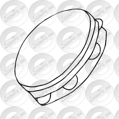 380x380 Tambourine Drawing Outline Frames Illustrations Hd Images - Tambourine Drawing