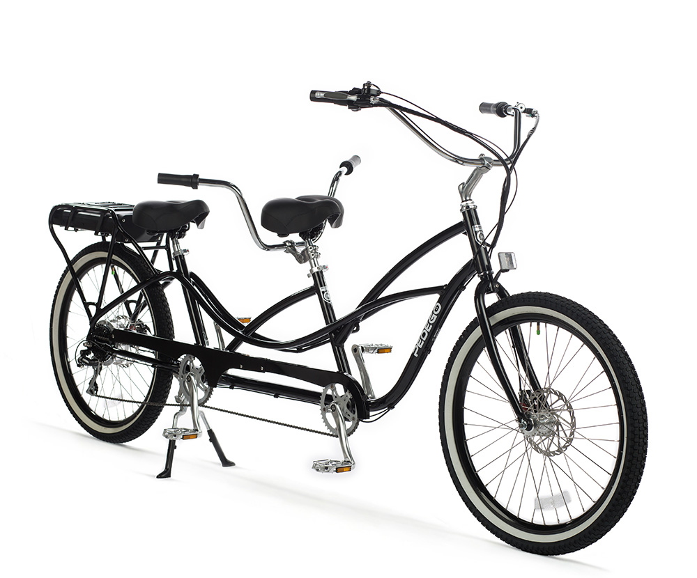 1000x830 electric bicycles bike accessories pedego tandem cruiser - Tandem Bicycle Drawing