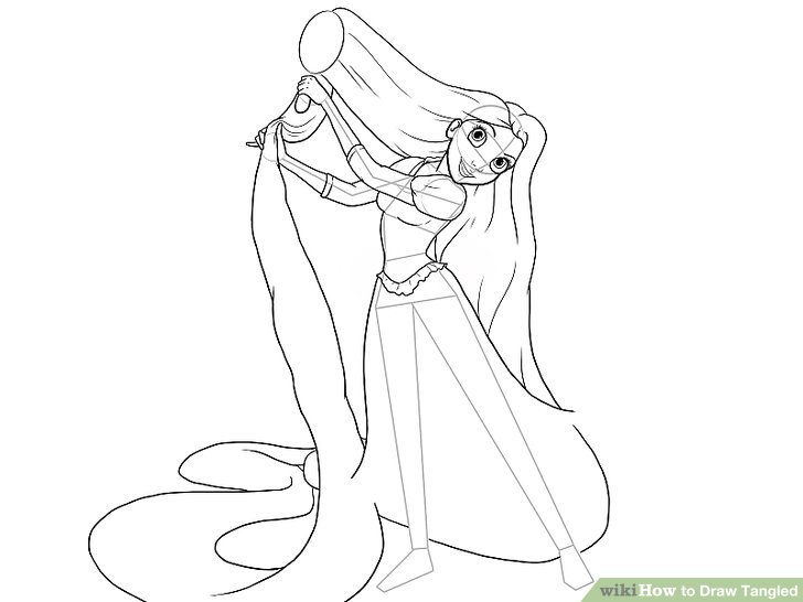 728x546 How To Draw Tangled - Tangled Drawing