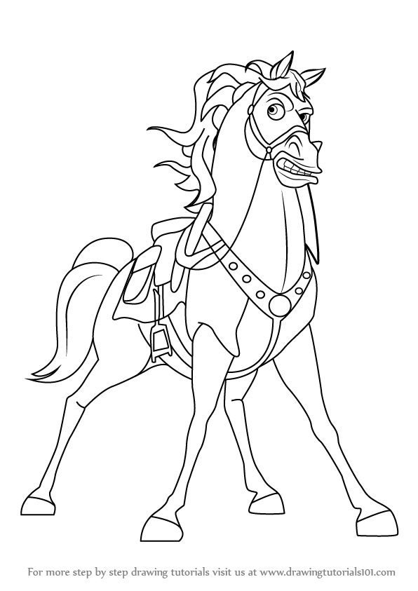596x843 Learn How To Draw Maximus From Tangled - Tangled Drawing