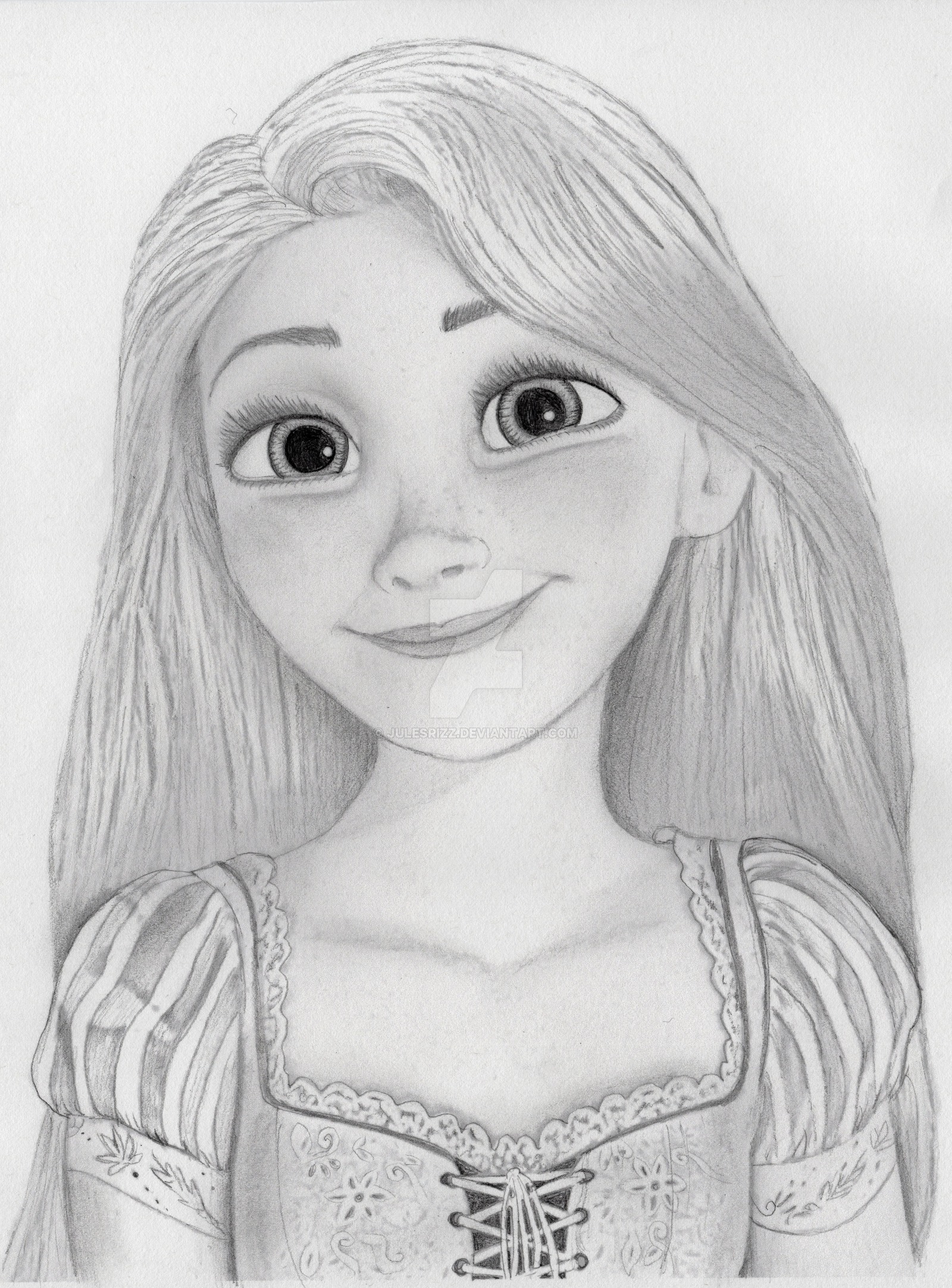 1600x2163 Rapunzel From Tangled - Tangled Drawing