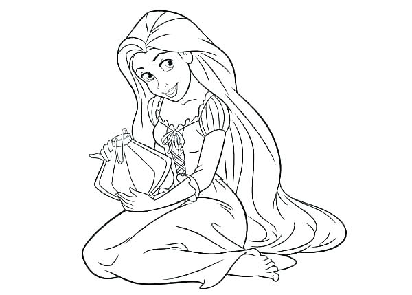 600x429 Disney Rapunzel Coloring Pages Free Coloring Pages Tangled - Tangled Drawing Pages