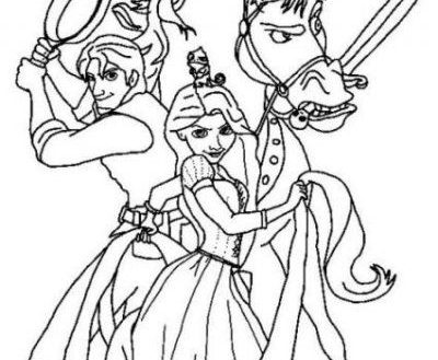 400x329 Rapunzel Coloring Pages Disney Tangled Sweet Sardinia Free - Tangled Drawing Pages