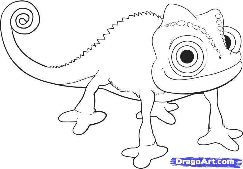 793x551 tangled pascal coloring pages - Tangled Drawing Pages