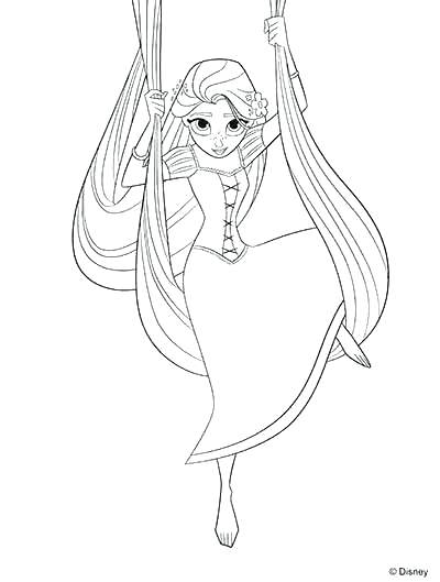 400x529 Disney Tangled Coloring Pages To Print - Tangled Drawing Pages