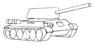 400x199 How To Draw A Tank - Tank Drawing