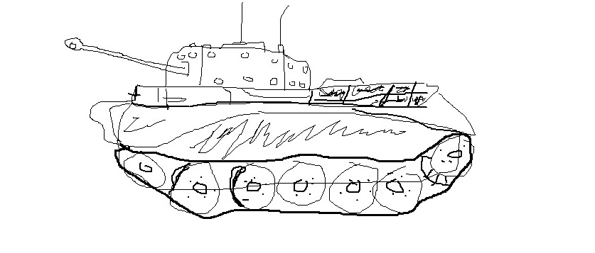 837x357 How To Draw A Cromwell! - Tank Drawing