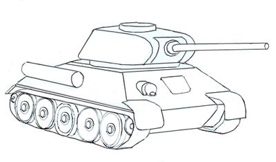 400x234 how to draw an army tank, step aug sept in tank drawing - Tank Drawing