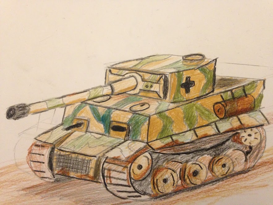 883x662 Pixilart - Tank Drawing