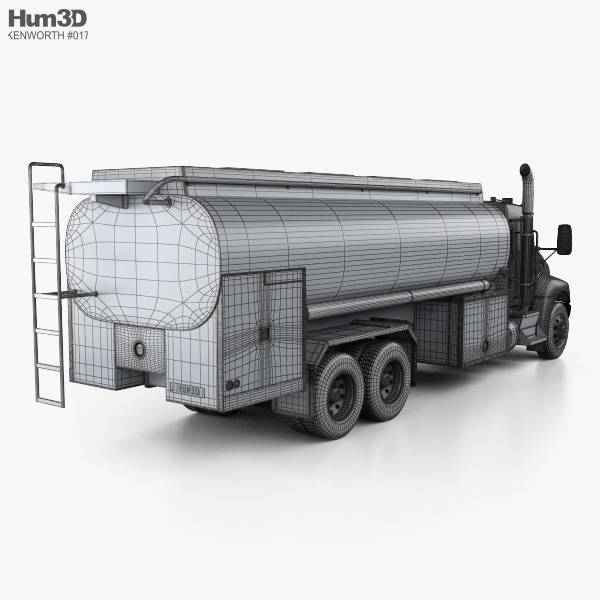 600x600 Kenworth Tanker Truck Axle Model - Tanker Truck Drawing