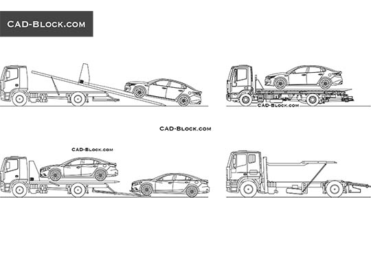 540x380 Tanker Truck Cad Block, Download Cad Model - Tanker Truck Drawing