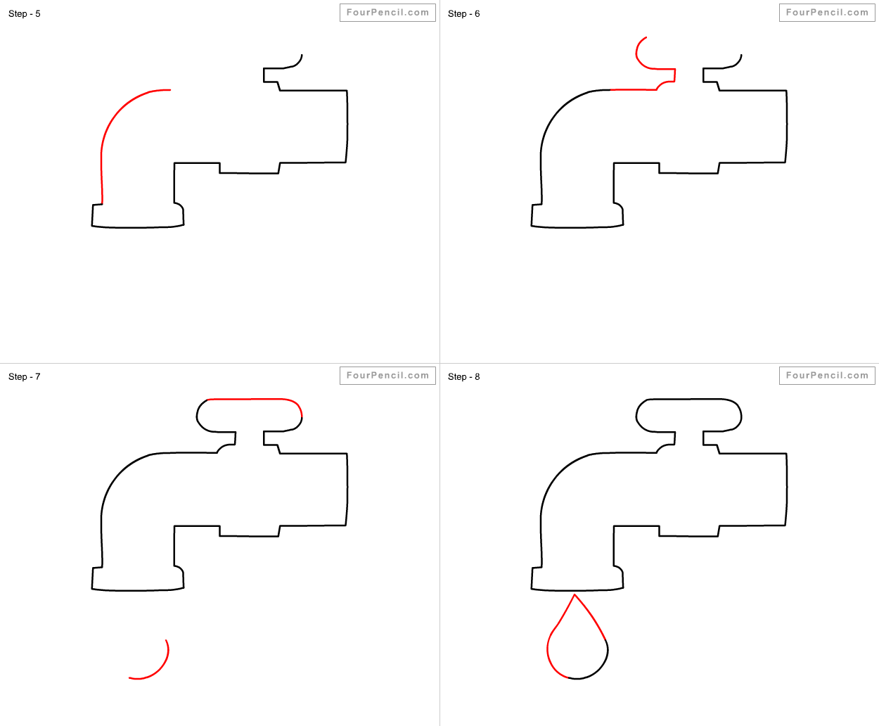 1250x1032 how to draw tap for kids - Tap Drawing