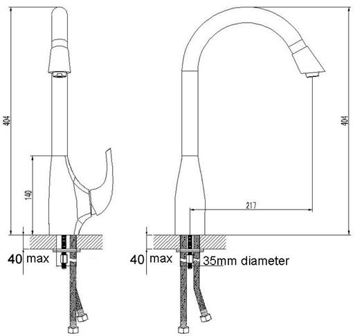 526x486 kitchen sink mixer tap - Tap Drawing