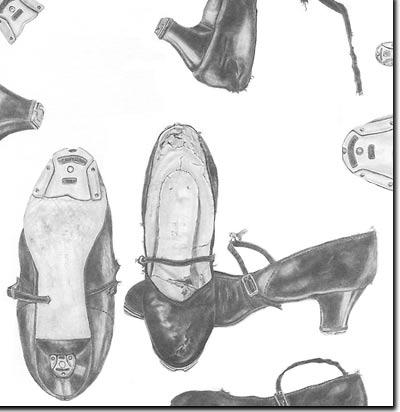 400x412 limited edition tap shoes devaart studio - Tap Shoes Drawing