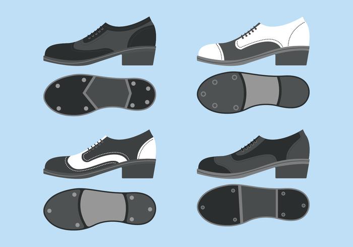 700x490 tap shoes vector set - Tap Shoes Drawing
