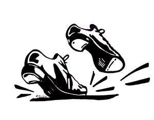300x234 tap time drawing - Tap Shoes Drawing
