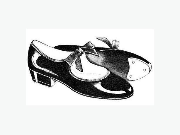614x461 used dance shoes - Tap Shoes Drawing