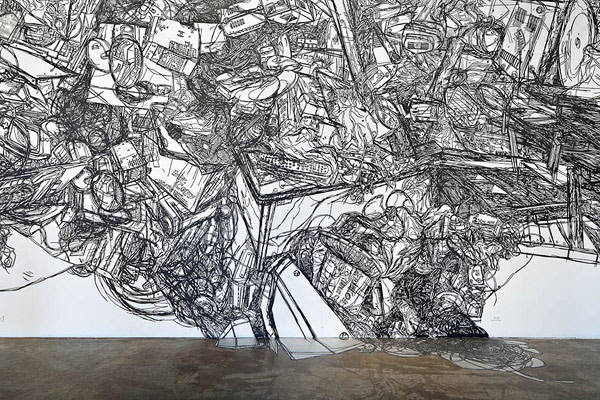 600x400 masking tape drawings - Tape Drawing
