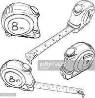 194x200 tape measure hand drawing vector stock vectors - Tape Measure Drawing