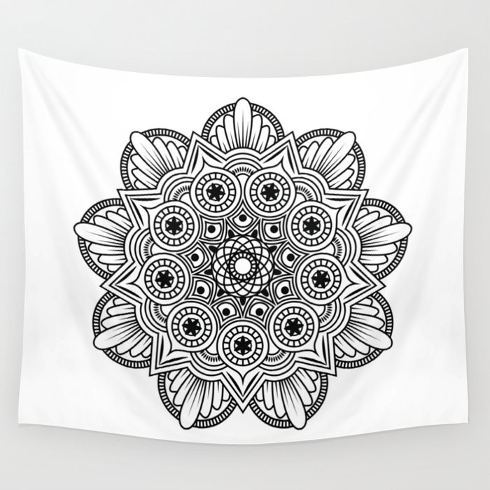 700x700 Mandala Handmade Drawing, Decoration, Mandala Art, Zen Art Wall - Tapestry Drawing