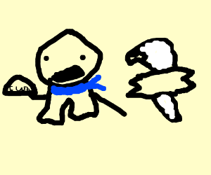 300x250 Boy With Sushi Scared Of Tapeworm - Tapeworm Drawing