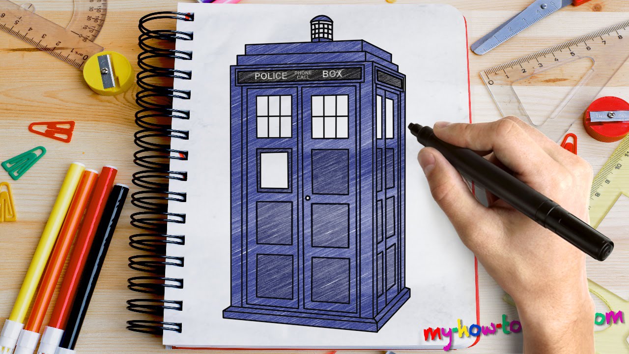 1280x720 how to draw tardis from doctor who - Tardis Drawing