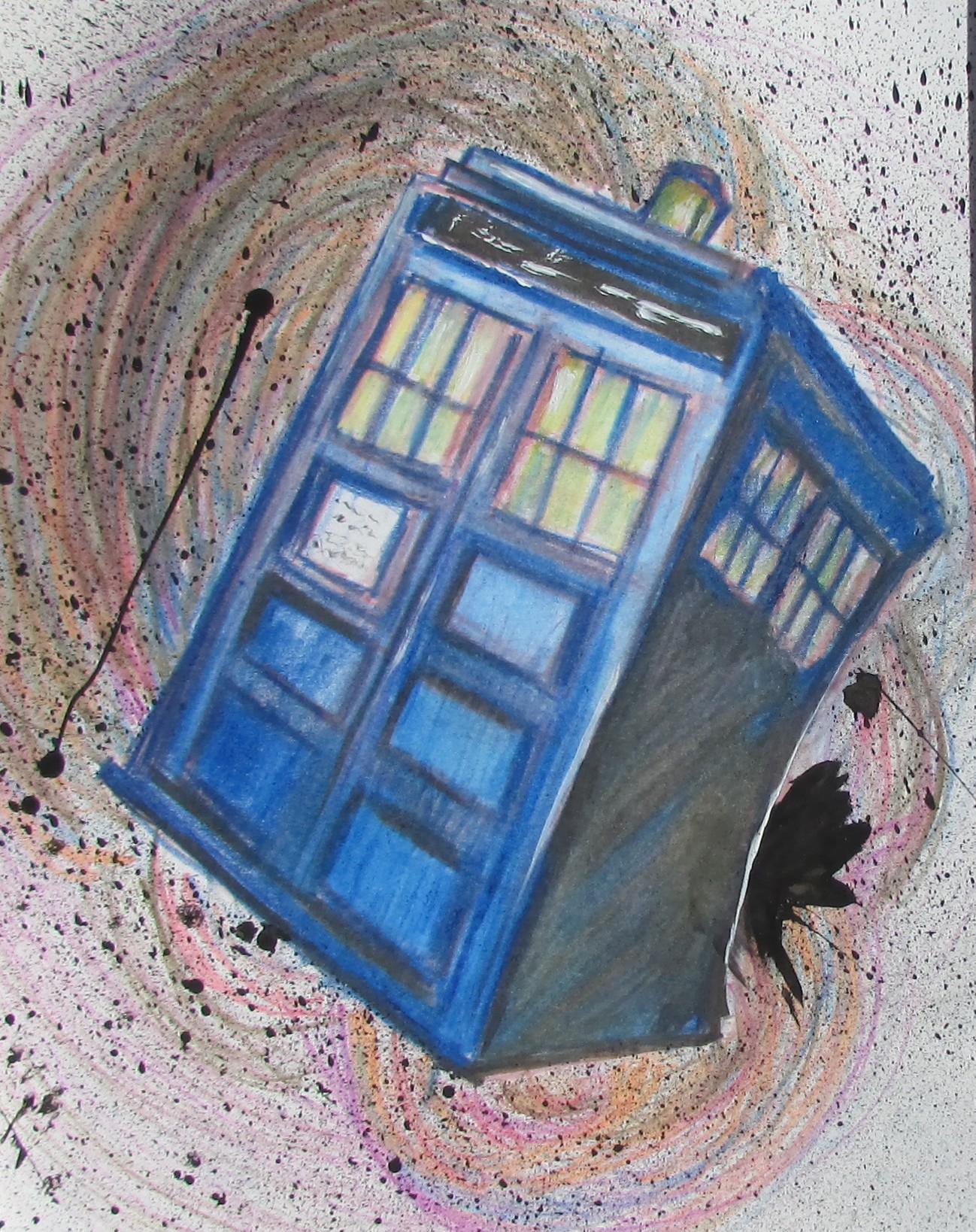 1298x1638 the tardis from doctor who, andrew horvath - Tardis Drawing