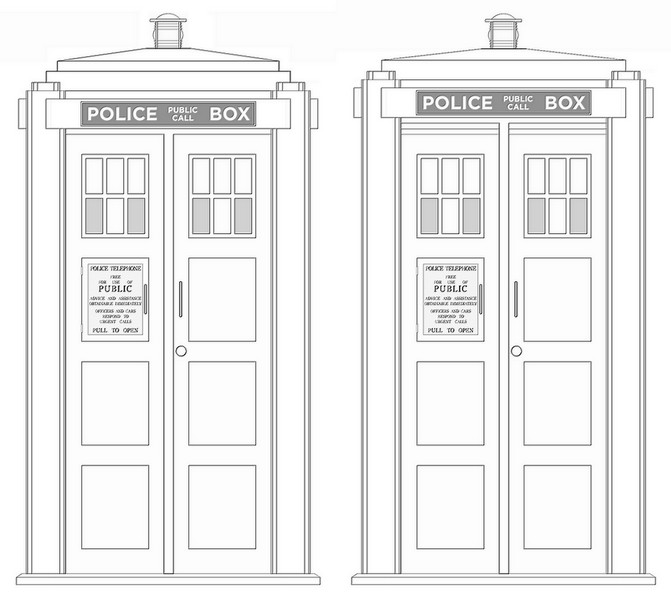 Tardis Line Drawing at PaintingValley.com | Explore collection of ...