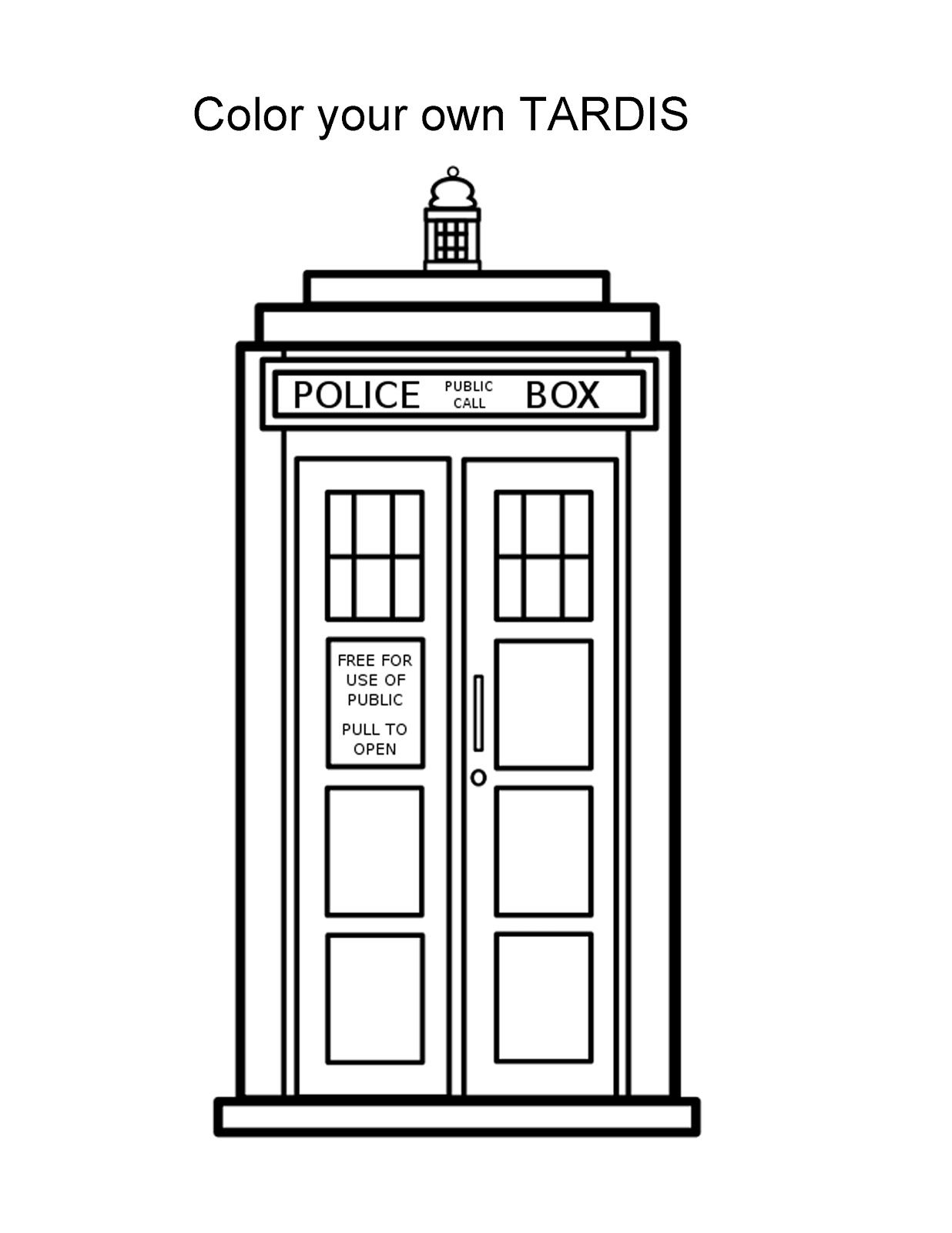 1236x1600 tardis clip art for the love of doctor who kid art projects - Tardis Line Drawing