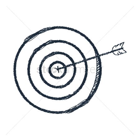450x450 free hand draw arrow stock vectors stockunlimited - Target Drawing