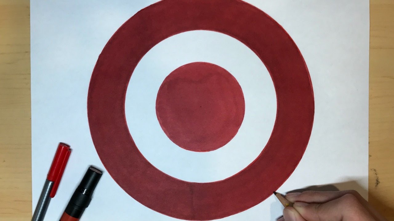 1280x720 how to draw the target logo logo drawing - Target Drawing