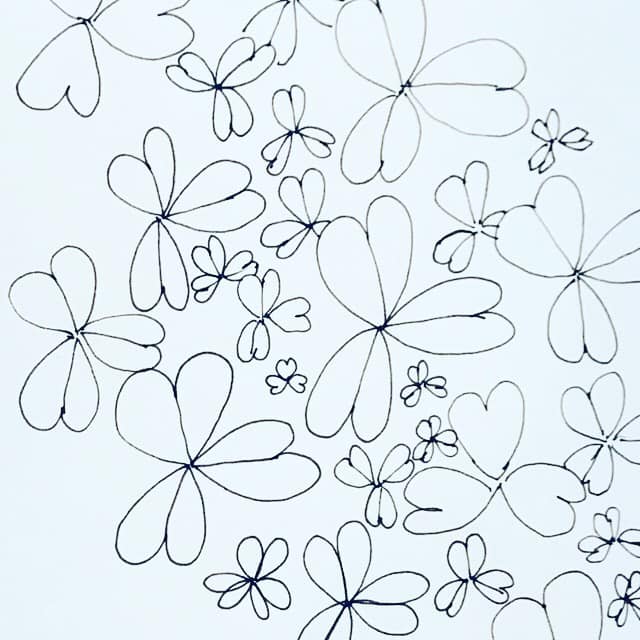 640x640 works drawing x paper x cm - Taro Plant Drawing