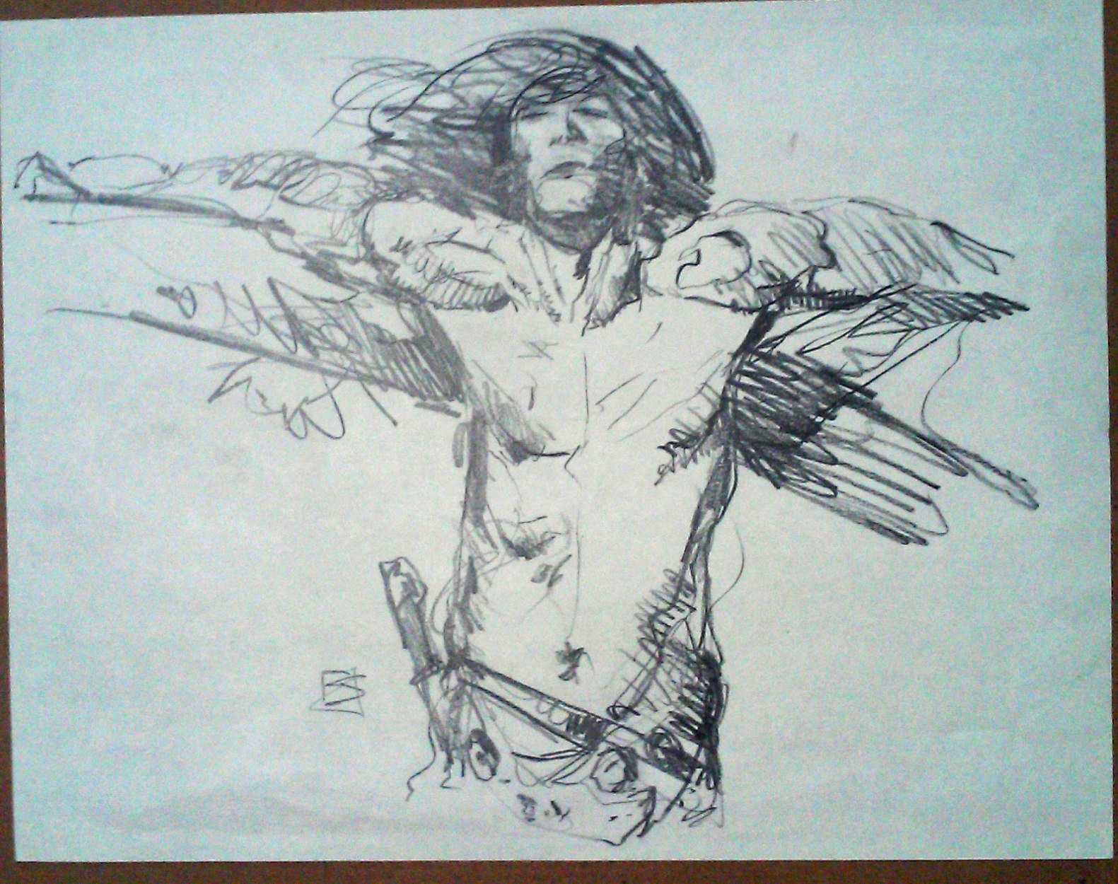 1581x1250 jeffrey jones tarzan drawing, in troy n's poor guy collection - Tarzan Drawing