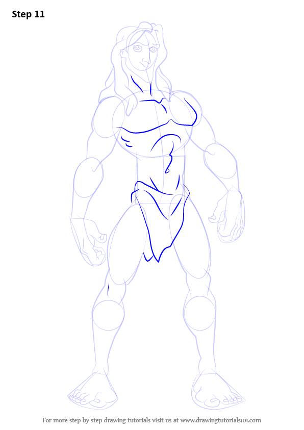 596x843 learn how to draw tarzan - Tarzan Drawing