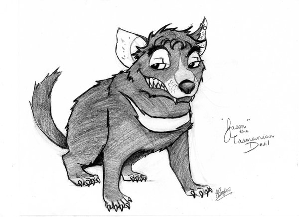 600x436 tasmanian devil learn how to draw taz the tasmanian devil - Tasmanian Devil Drawing