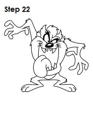 300x388 drawn toon tasmanian devil - Tasmanian Devil Drawing