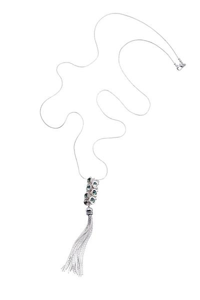 400x600 Tassel Necklace With Swarovski Crystals Callura - Tassel Drawing