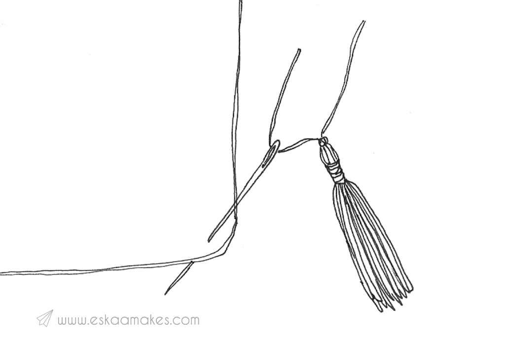 1024x692 Diy Easy Tassel Scarf Step - Tassel Drawing
